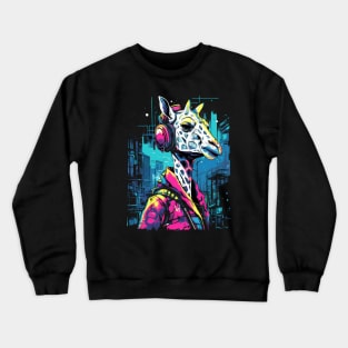 Cyberpunk giraffe Crewneck Sweatshirt